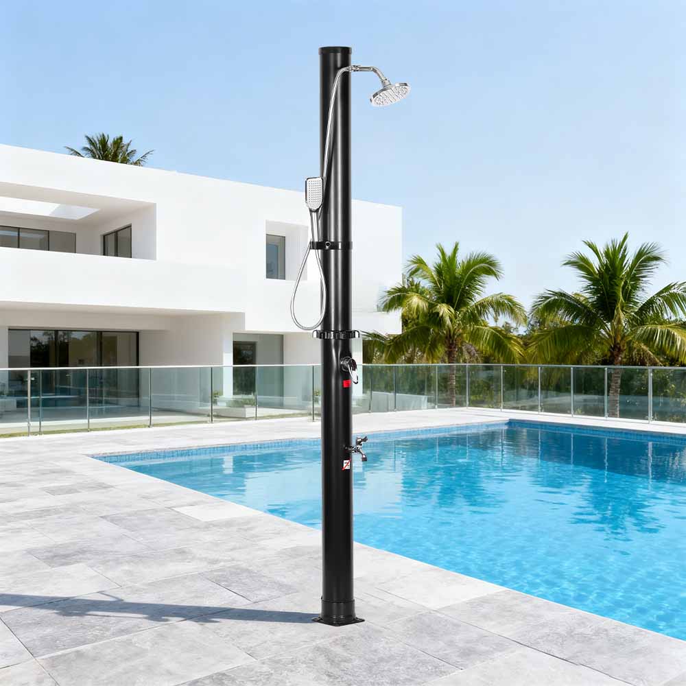 LY18L05-HB 18L Dua Bagian ABS Krom Kepala Pancuran Tenaga Surya Pancuran Taman Luar Ruangan